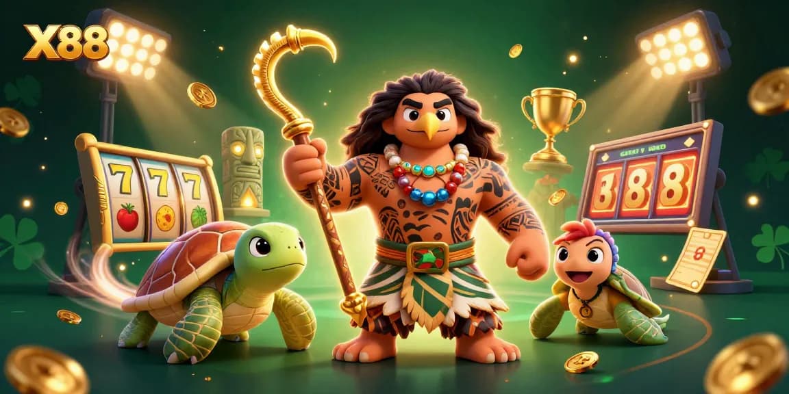 X88 brings excitement with vibrant slot games and a mystical hawk, engaging players in a dynamic casino atmosphere.