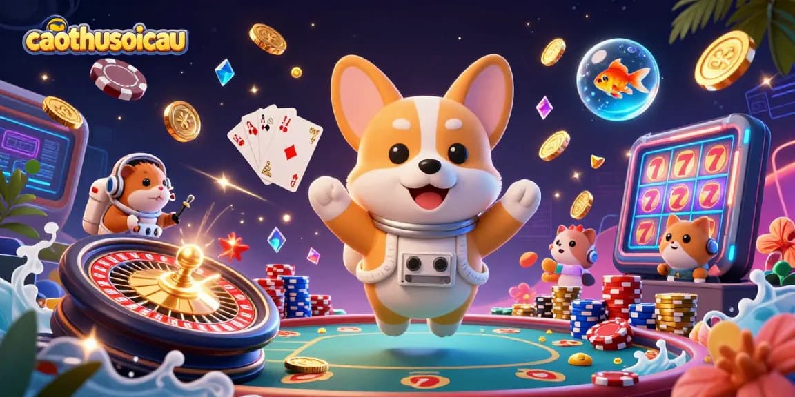 Experience the thrill of casino games with caothusoicau in a vibrant, detailed scene.