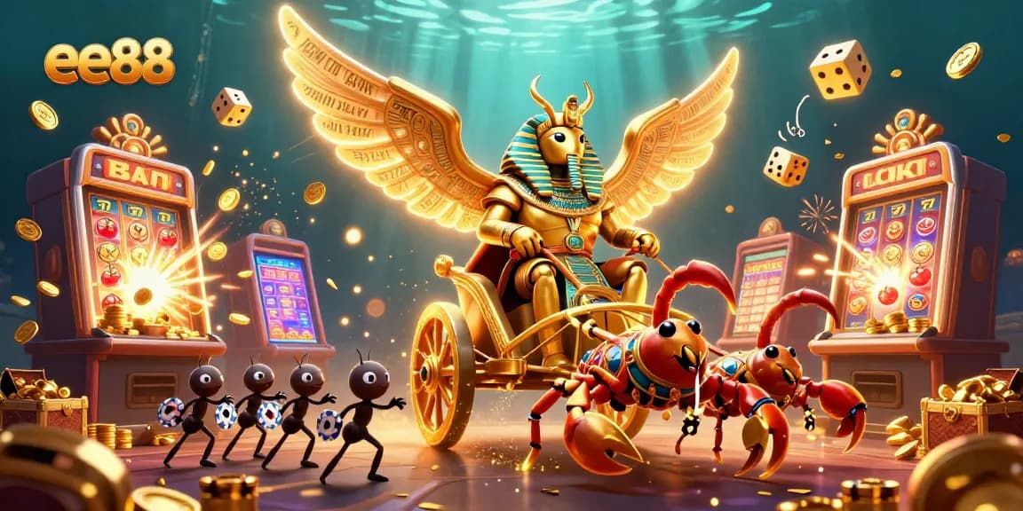 Engage with ee88's immersive casino experience featuring vibrant characters and jackpot elements.