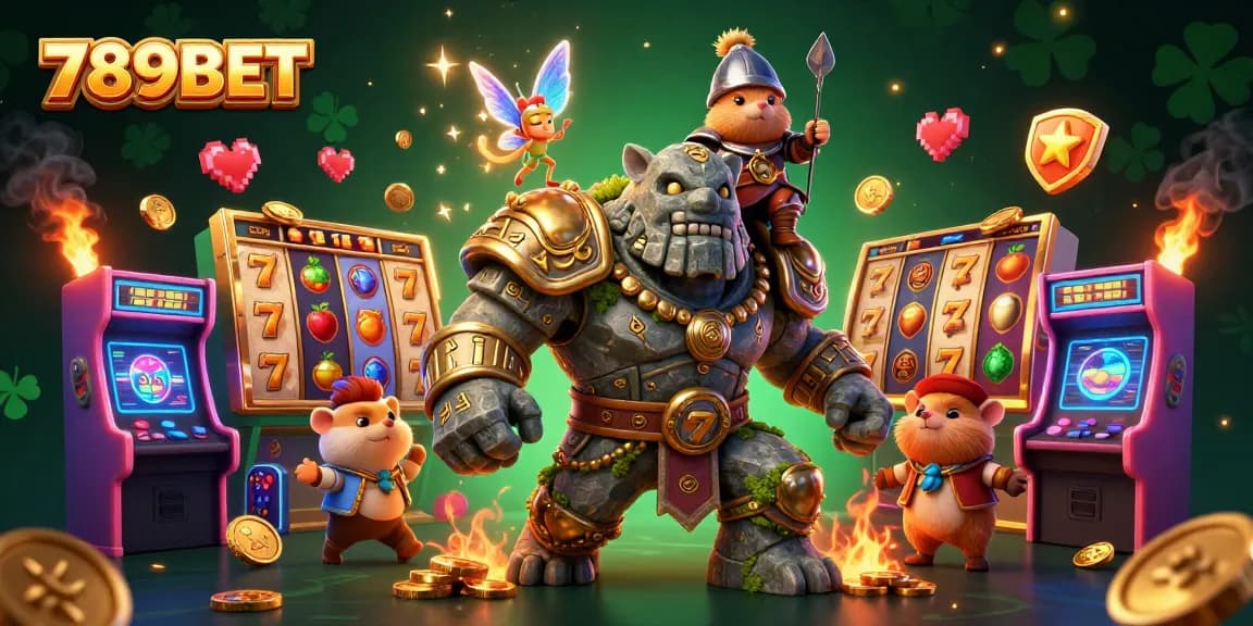 Experience the thrill of 789BET with an engaging casino-themed illustration featuring magical elements.
