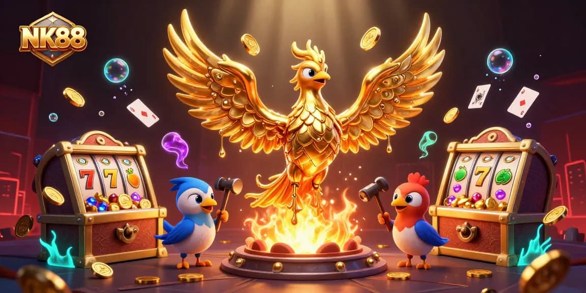 Win big at NK88 with exciting slot games featuring golden phoenix and treasure elements