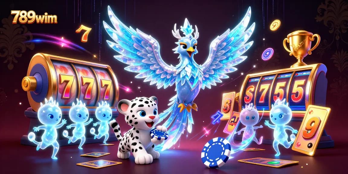 Engage with 789wim's exciting slot games featuring an ice phoenix, poker highlights, and dazzling animations.