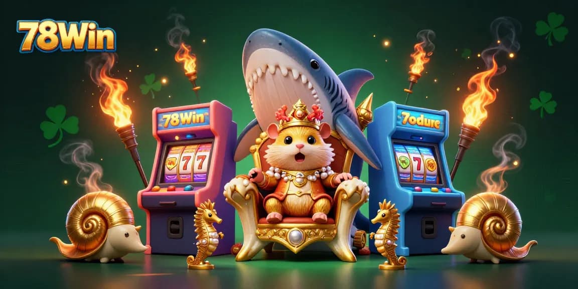 Experience exciting wins with 78Win at the vibrant casino featuring arcade games and treasures.