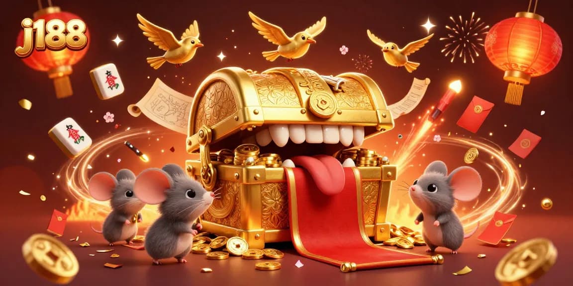 Experience thrilling gameplay at j188 with a vibrant display of casino elements and rewards.