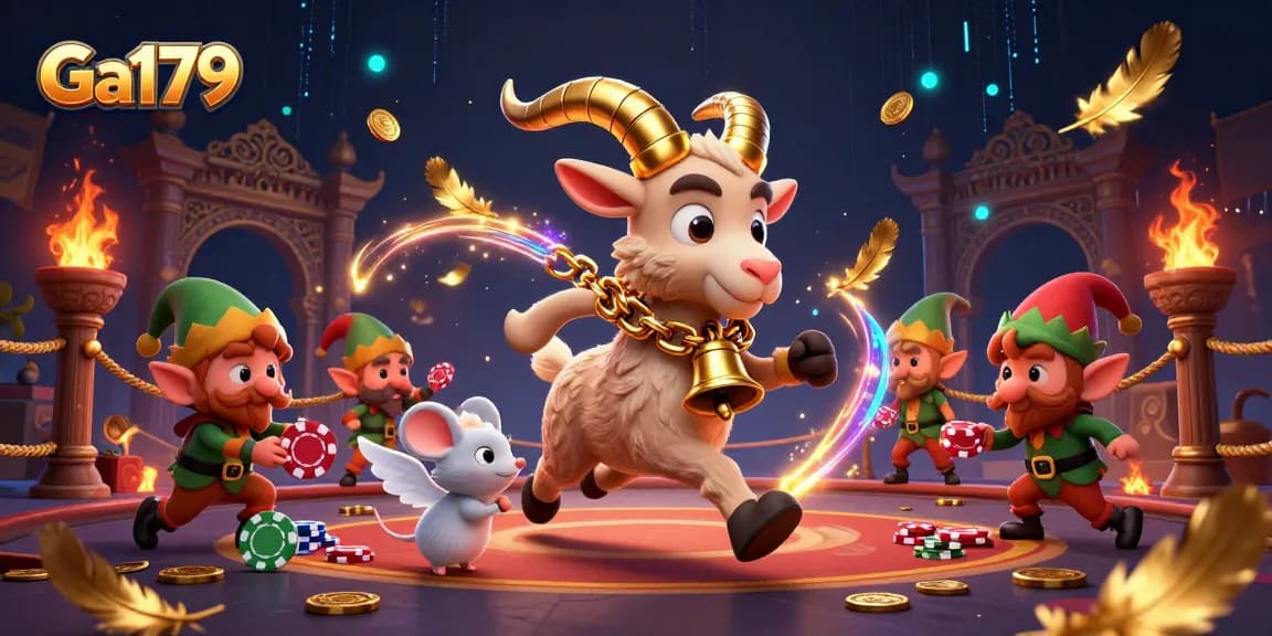Engage in the festive chaos of Ga179 Casino with Krampus and mischievous gremlins stealing chips.