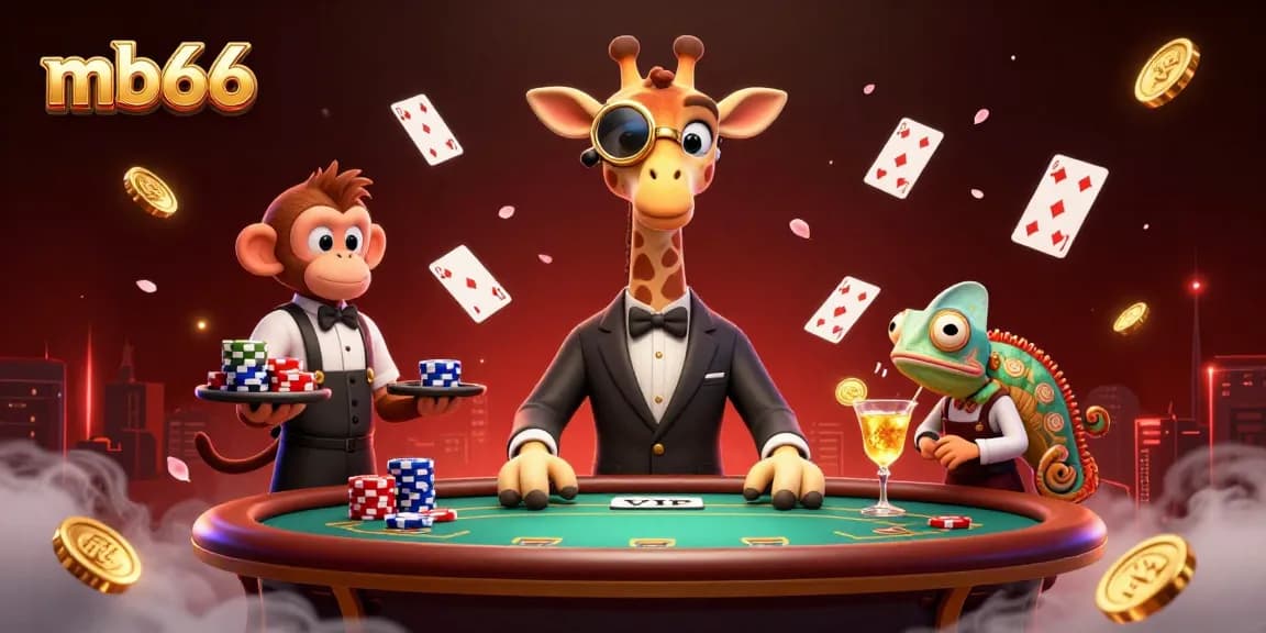 Experience mb66's vibrant gaming scene with high-roller giraffe and casino excitement.