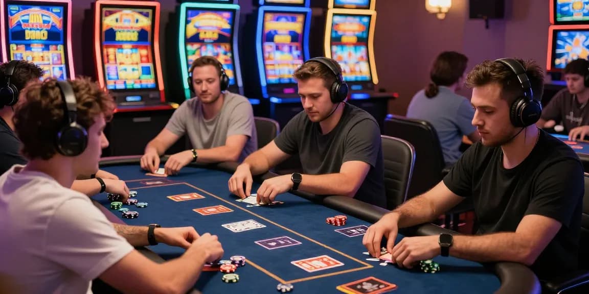 Exciting slot poker online gaming scene showcasing players engaging in a thrilling poker game