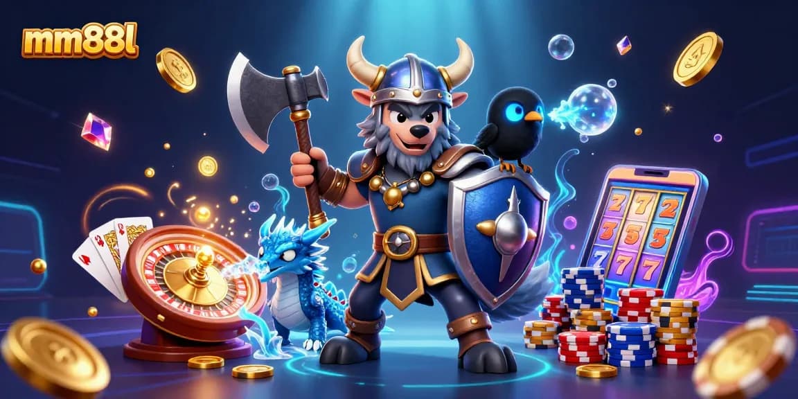 Experience the excitement of mg88l slots as Viking warriors and dragons celebrate with golden winnings.
