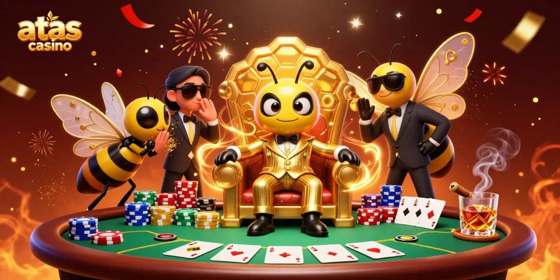 Experience the thrilling atmosphere of atas casino with a vibrant 3D illustration showing excitement and gaming elements.