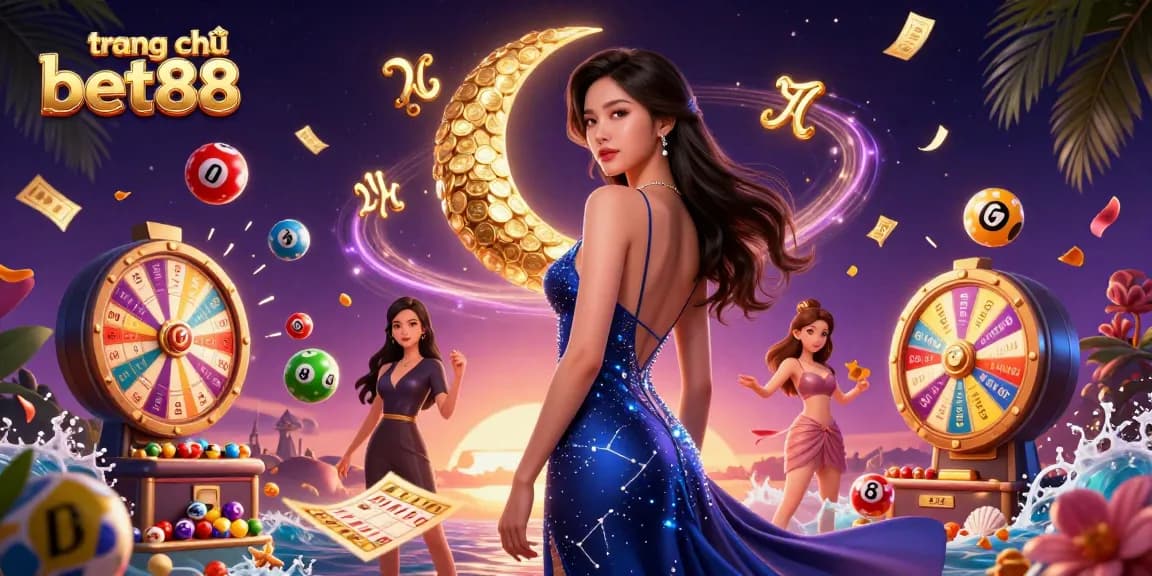Experience winning with the trang chủ bet88 lottery and casino games in a vibrant 3D illustration.