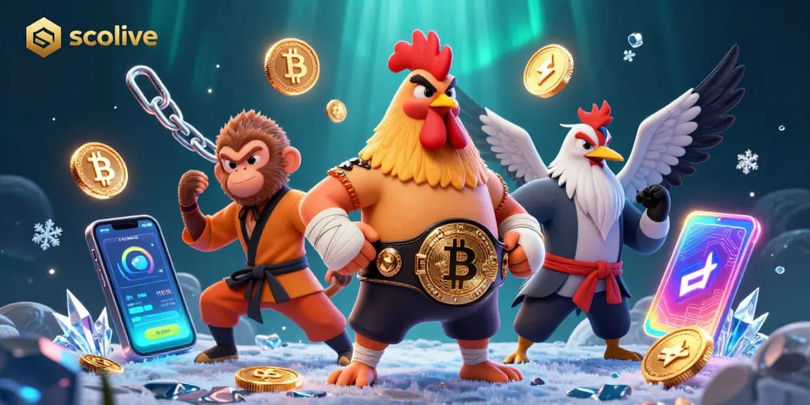 Socolive showcases tooth-and-nail competition among a Muay Thai rooster, Shaolin monkey, and crane master in a vibrant gambling-themed scene.