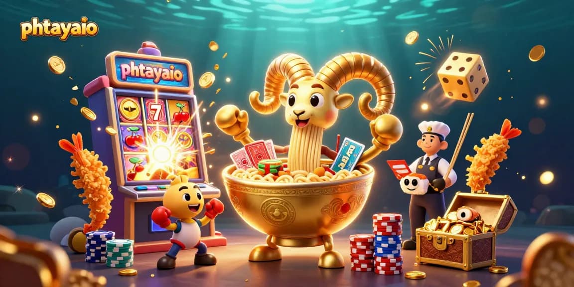 Engage with the thrilling world of phtayaio's vibrant online casino featuring energetic characters and winning elements.