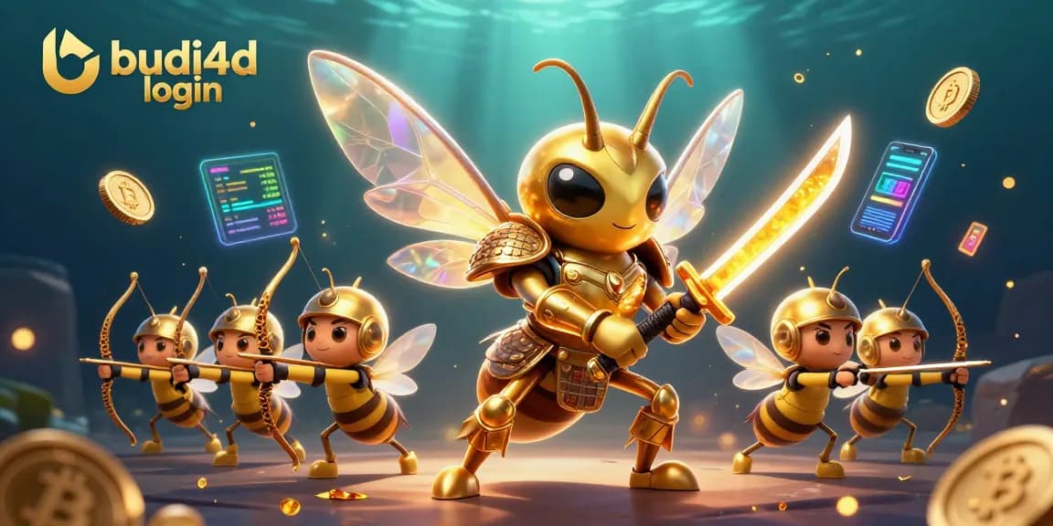 Engage in the budi4d login process with vibrant digital elements illustrating excitement in online gaming.