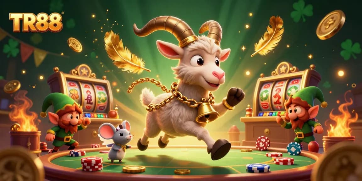 Experience the TR88 casino thrill with animated characters in a lively gaming scene.