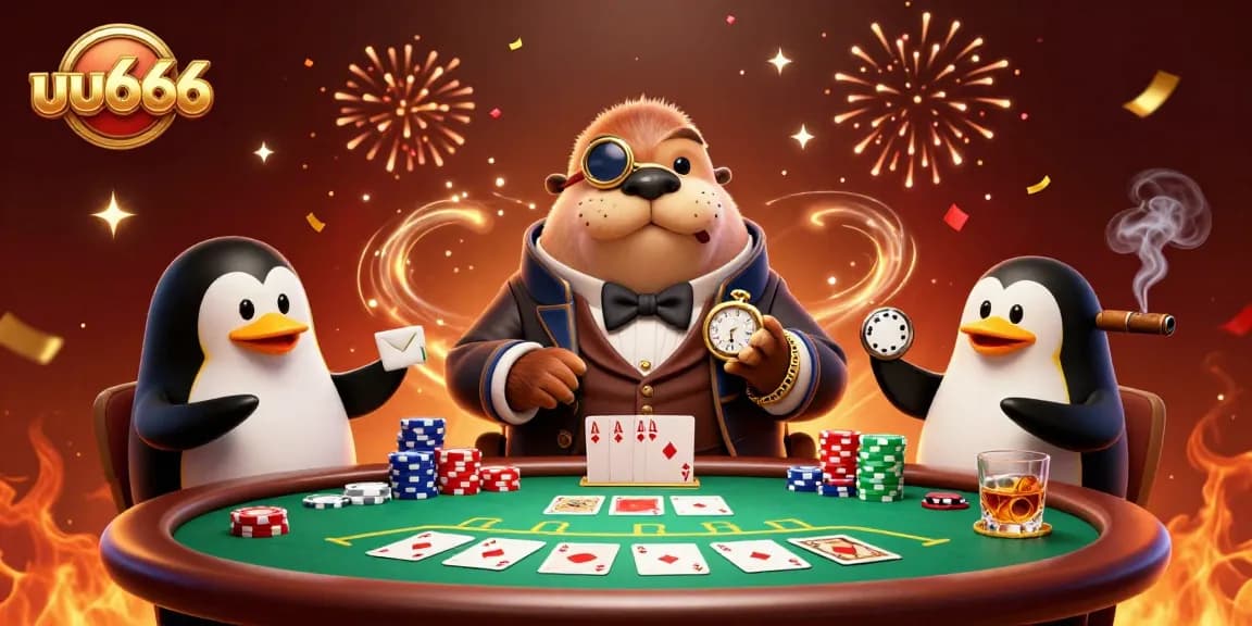 Experience thrilling underwater poker action at uu666 with charming characters and vibrant casino atmosphere.