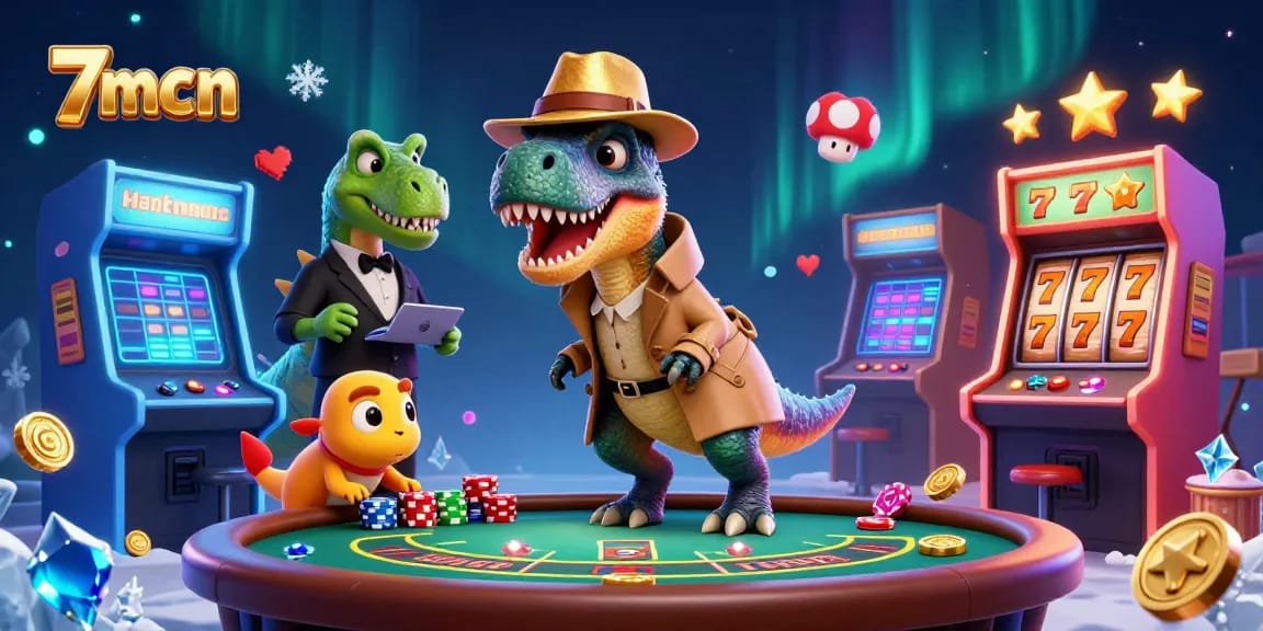 7mcn velociraptor and stegosaurus engage in a lively casino at a blackjack table.