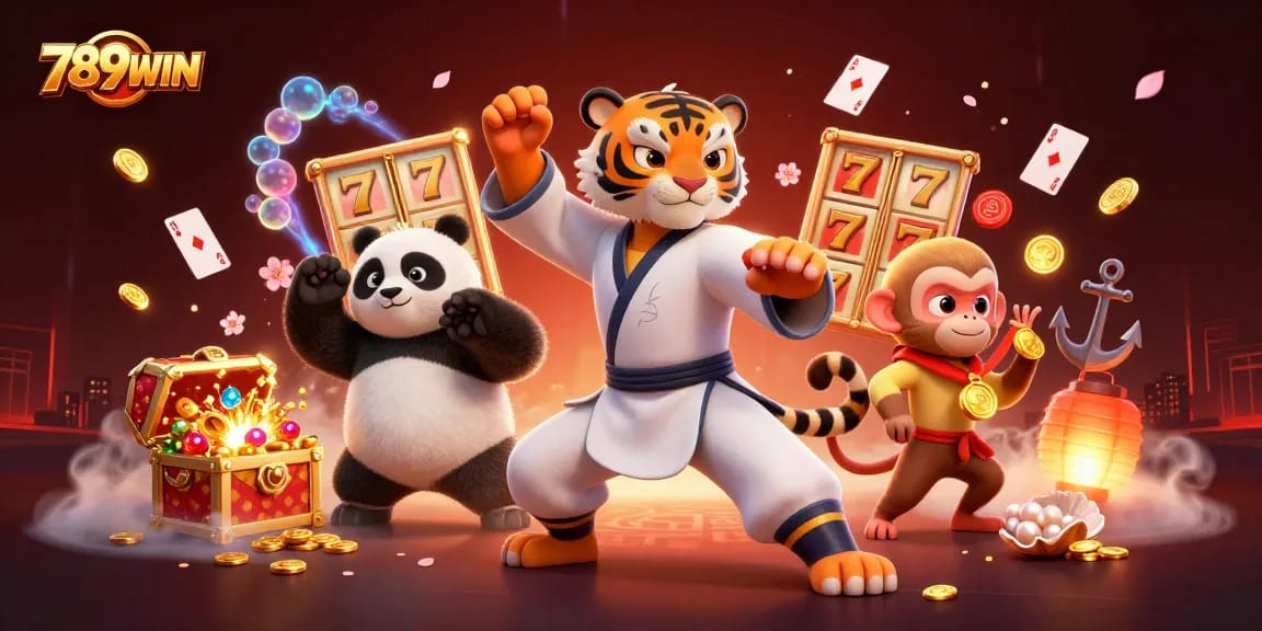 Experience thrilling slots at 789WIN with vibrant characters and dynamic casino elements.