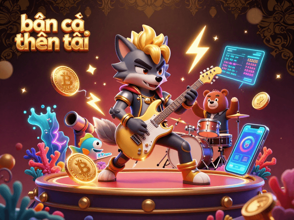Engage in the bắn cá thần tài experience with vibrant sea creatures and electrifying casino elements.