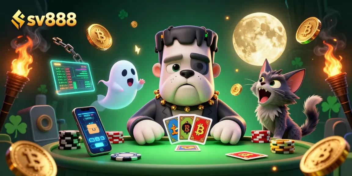 Experience thrilling gameplay at sv888 with a ghostly dealer and unique casino elements.