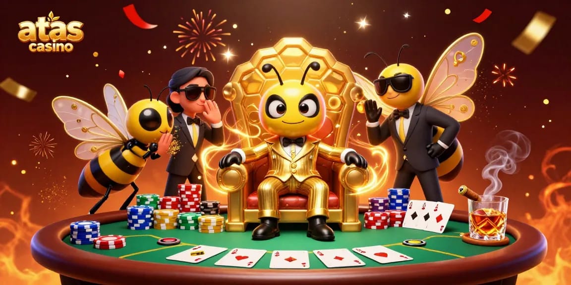 Experience the thrilling atmosphere of atas casino with a vibrant 3D illustration showing excitement and gaming elements.
