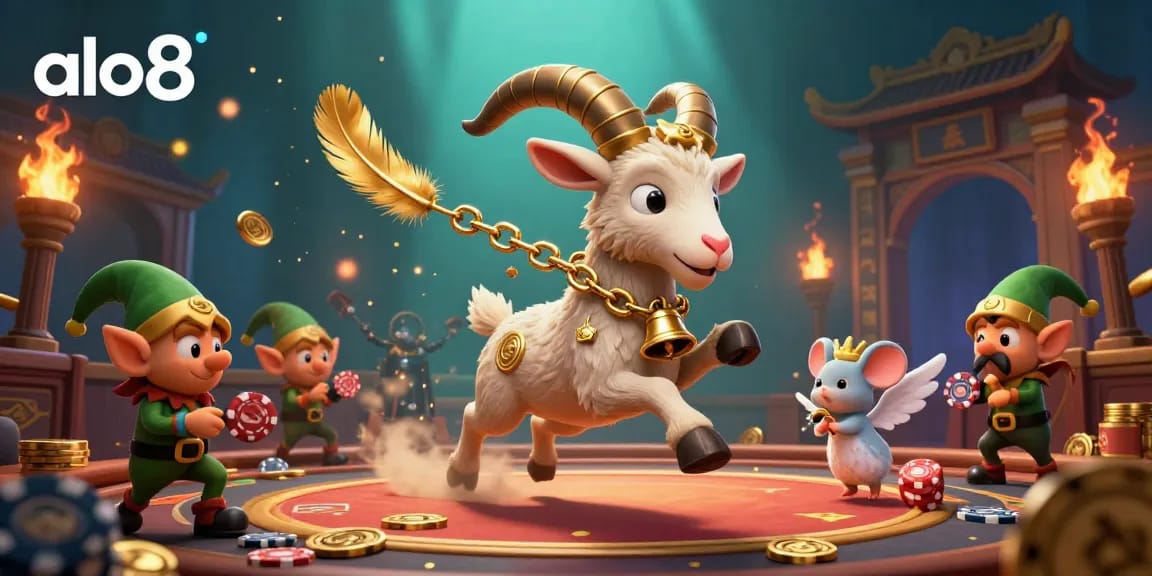 Experience the excitement at alo8's digital casino with playful gremlins stealing chips!