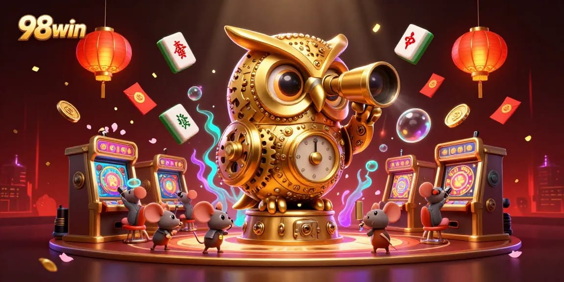 Experience thrilling gameplay at 98win with vibrant characters and dynamic casino scenes.