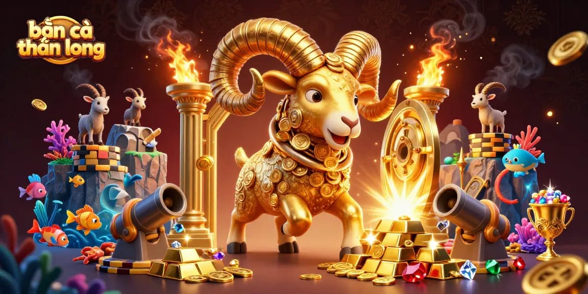 Experience thrilling gameplay with bắn cá thần long as the golden ram charges through treasure vaults!