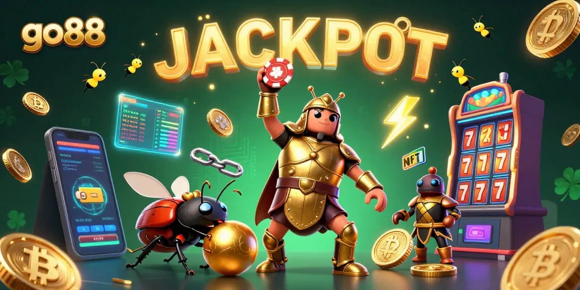 Spin and win at go88 with a thrilling casino experience featuring vibrant characters and jackpot elements.
