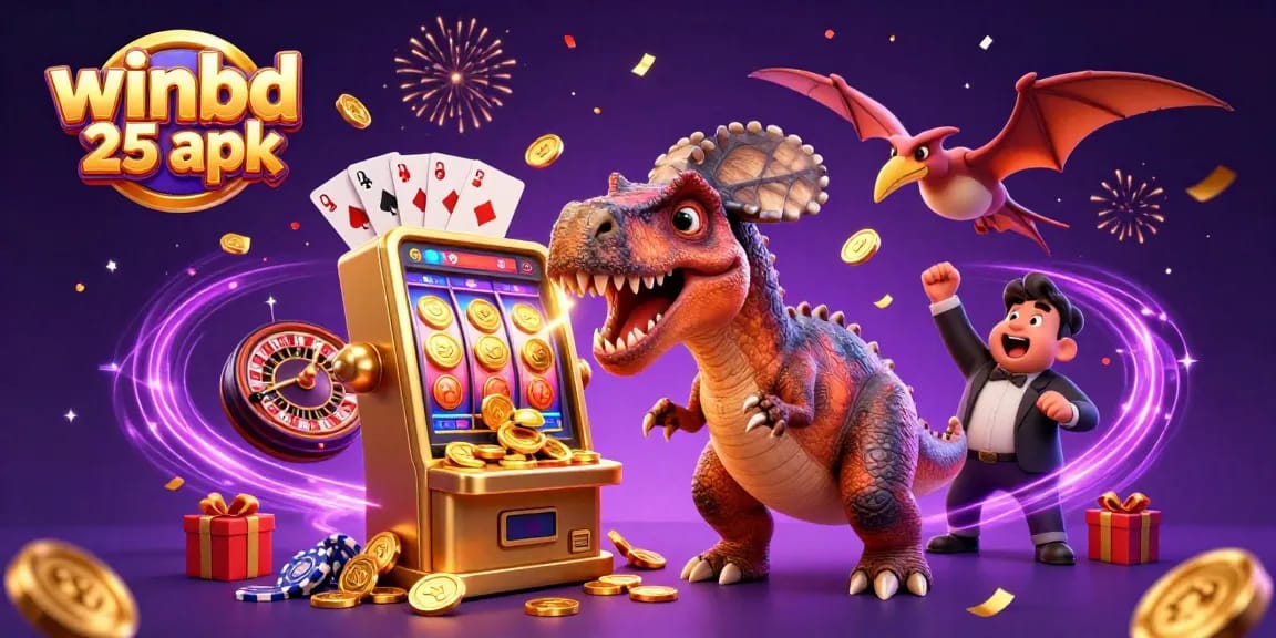 Experience the thrill of winbd 25 apk as a pachycephalosaurus wins jackpots at a casino.