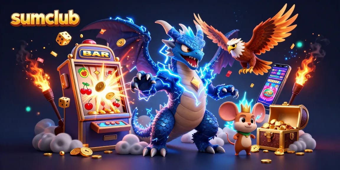 Experience thrilling wins at sumclub with 3D slot machines, dragons, and jackpot action.