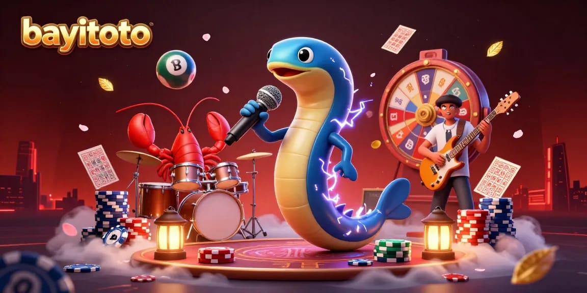 Experience bayitoto with an electrifying underwater casino scene featuring vibrant characters and gaming elements.