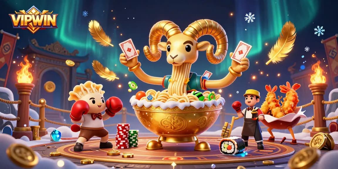 Engage with VIPWIN gaming excitement in a vibrant, dynamic casino illustration.