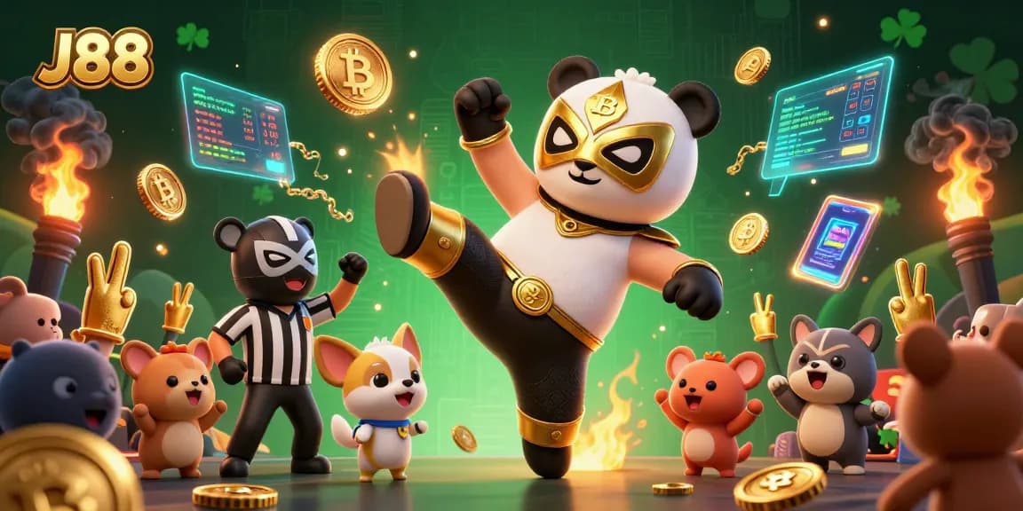 Engage in thrilling J88 gaming adventures with exciting characters and vibrant animations.