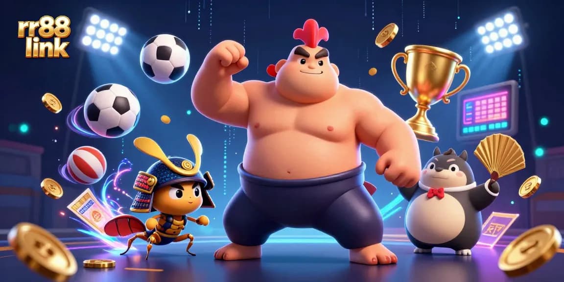 Engage in thrilling gameplay at rr88 link with a powerful sumo wrestler, samurai cricket, and anime announcer.