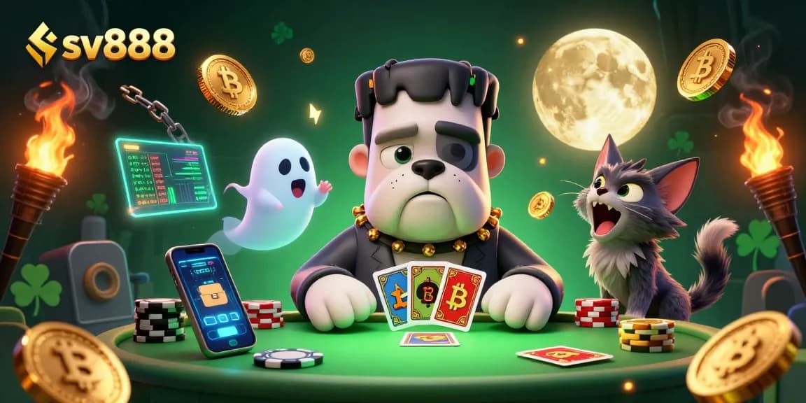 Experience thrilling gameplay at sv888 with a ghostly dealer and unique casino elements.