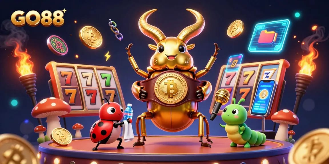 Spin to win at GO88 with vibrant slot reels and exciting casino elements showcased!
