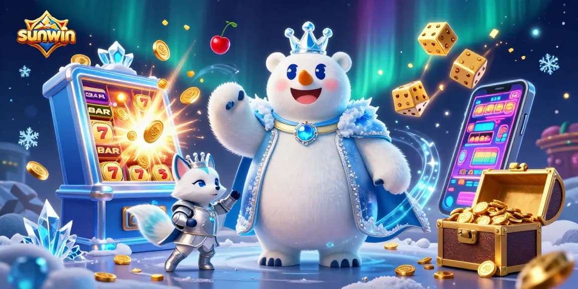 Spin the reels with sunwin's vibrant casino scene featuring a thrilling jackpot explosion.
