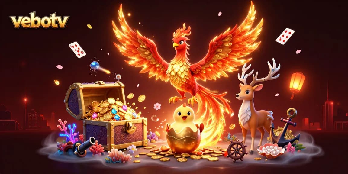 Experience vebotv's vibrant online football streaming with dynamic visuals and golden treasures.