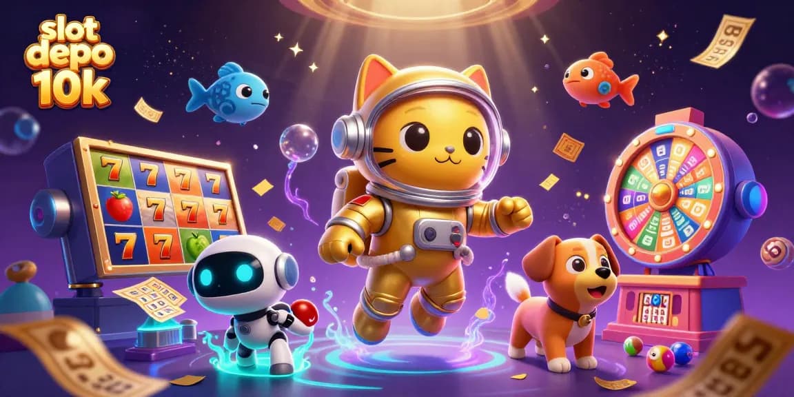Experience the thrill of slot depo 10k as a space cat traverses a dynamic casino universe.