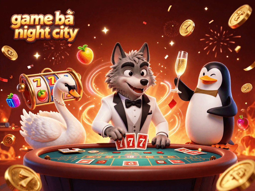 Engage in thrilling game bài night city with dynamic characters in a vibrant casino setting.