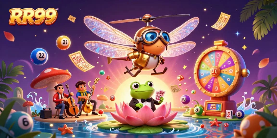 Experience thrilling casino gameplay at RR99 with engaging characters and vibrant prizes.