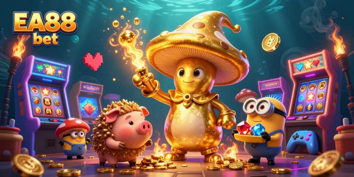 Spin slots and win with the magical EA88 bet experience in a vibrant casino scene.