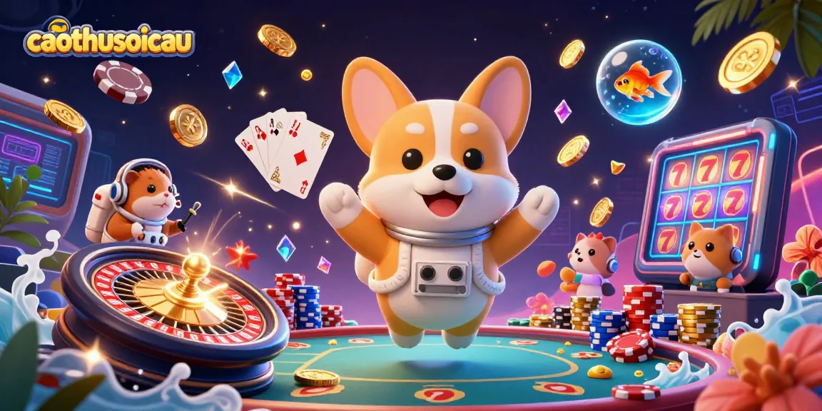 Experience the thrill of casino games with caothusoicau in a vibrant, detailed scene.