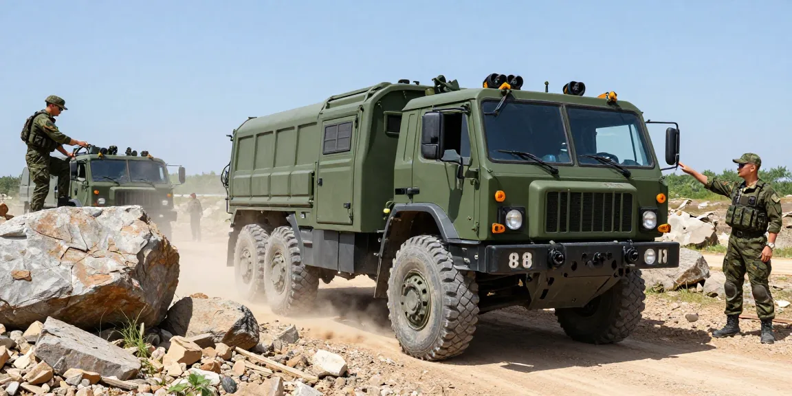88M Motor Transport Operator maneuvering military truck during training.