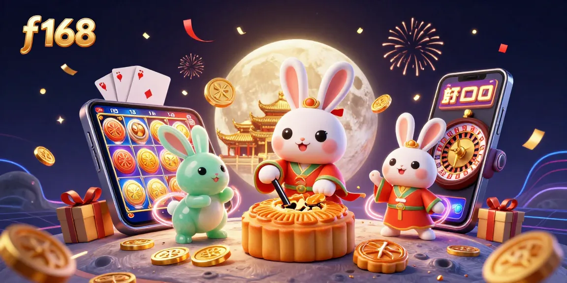 Join the excitement at f168 as the moon rabbit reveals poker chips with thrilling slot games and casino action!