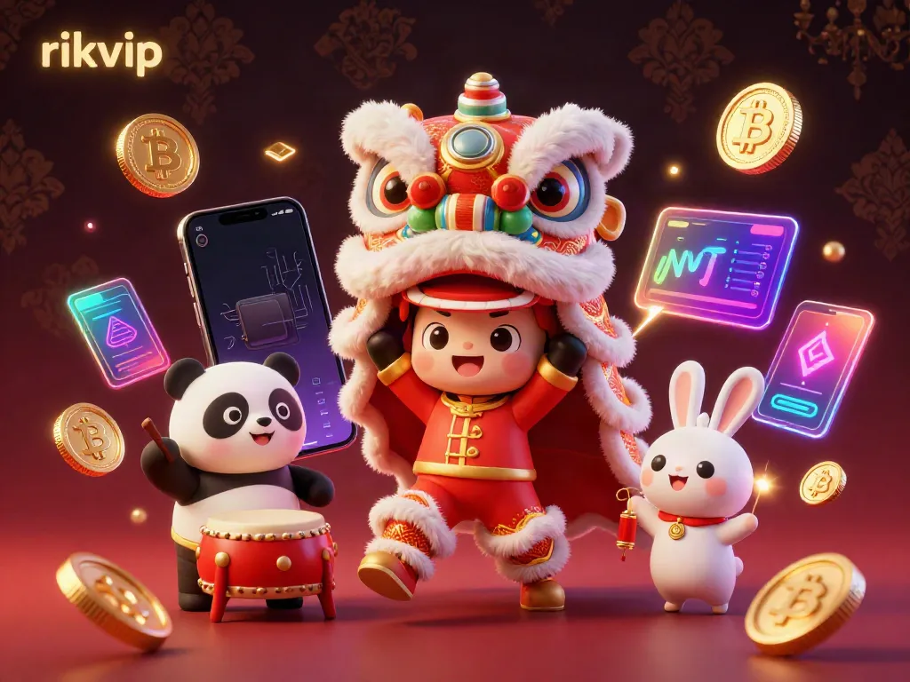 Experience the thrill of rikvip gaming with lively characters gathered in a colorful celebration.