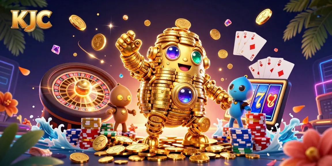 KJC brings thrilling casino action to life with an ancient golden golem amidst dynamic game elements.