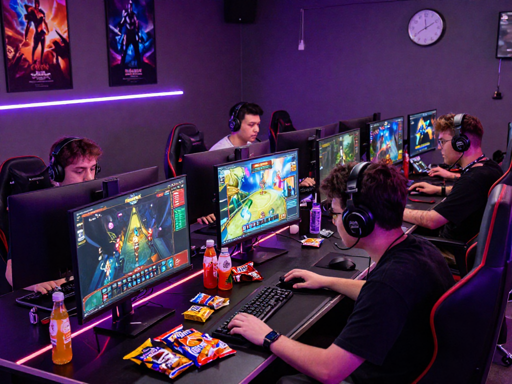 Players engaging with daftar DRAGON222 gaming interface at a gaming setup featuring immersive graphics and vibrant LED lighting.