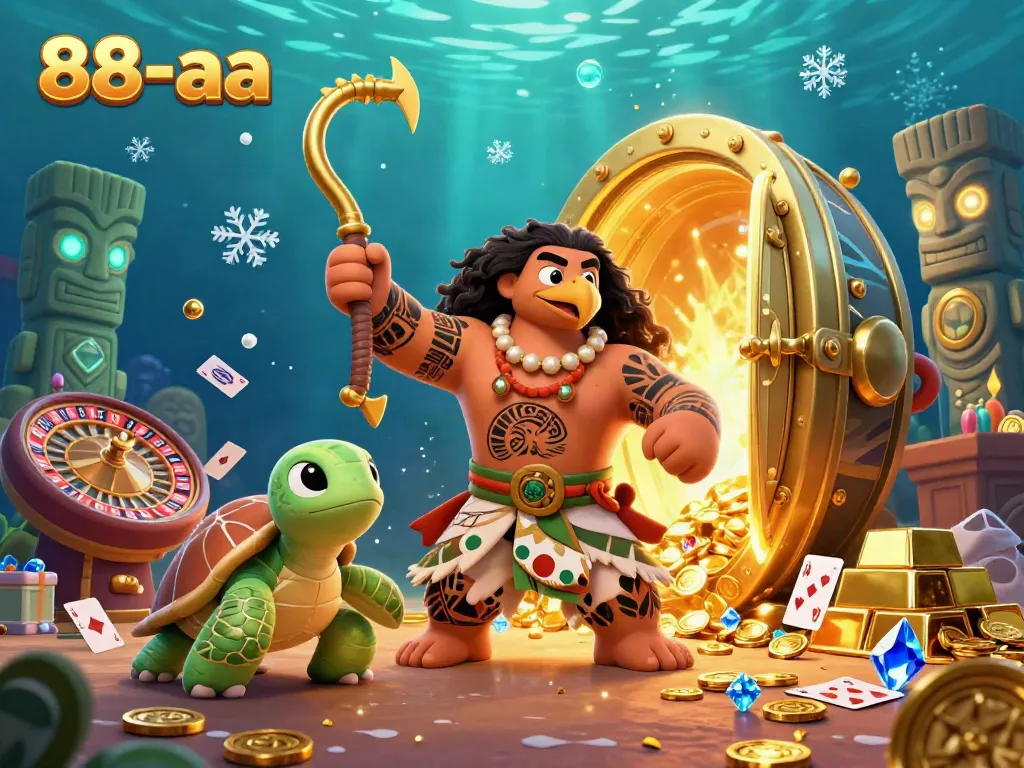 Experience the thrill of 88-aa with a vibrant casino scene featuring a demigod and engaging game elements.