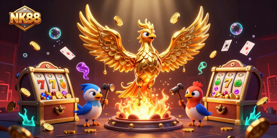 Win big at NK88 with exciting slot games featuring golden phoenix and treasure elements